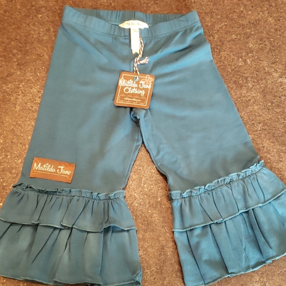 Matilda Jane Other - Matilda Jane Toddler Girl Teal Ruffle Pants